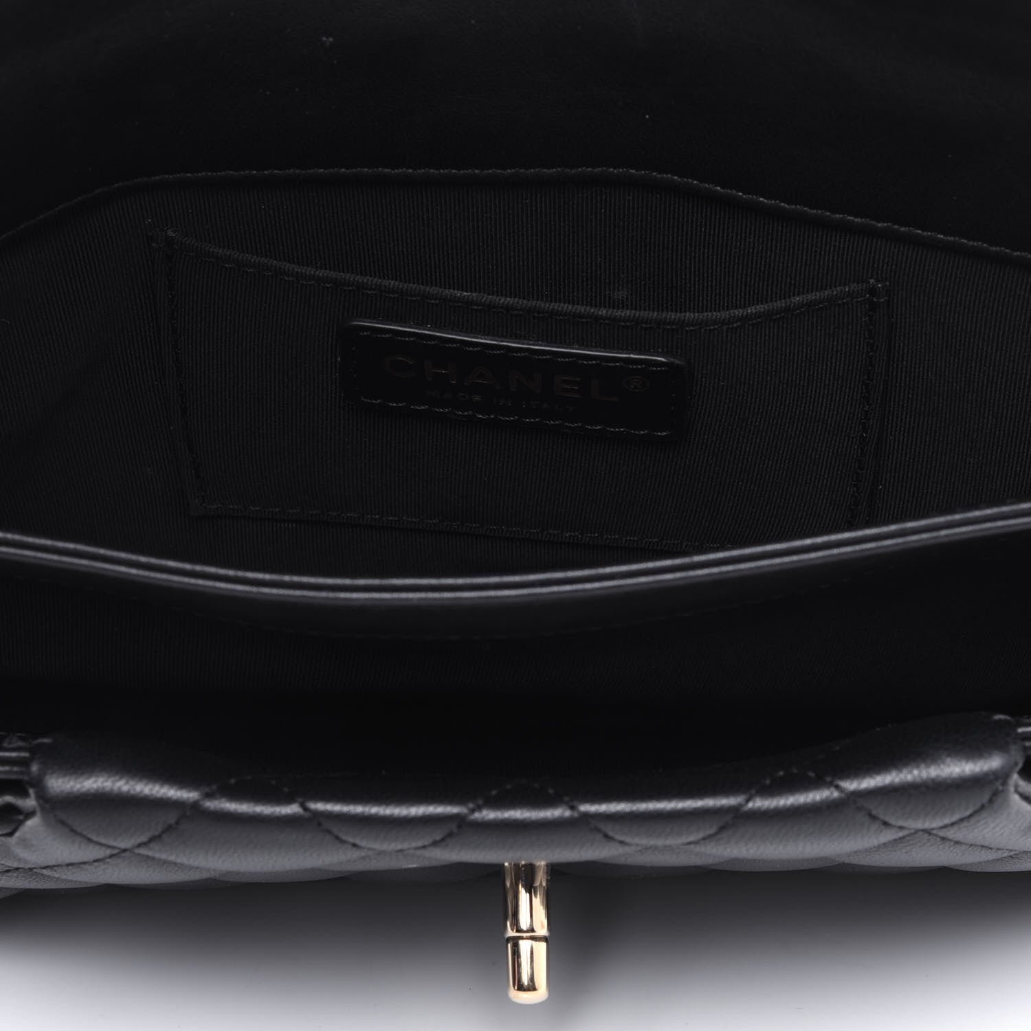 Chanel Lambskin Quilted Fold Up Again Clutch Black 5 of 17
