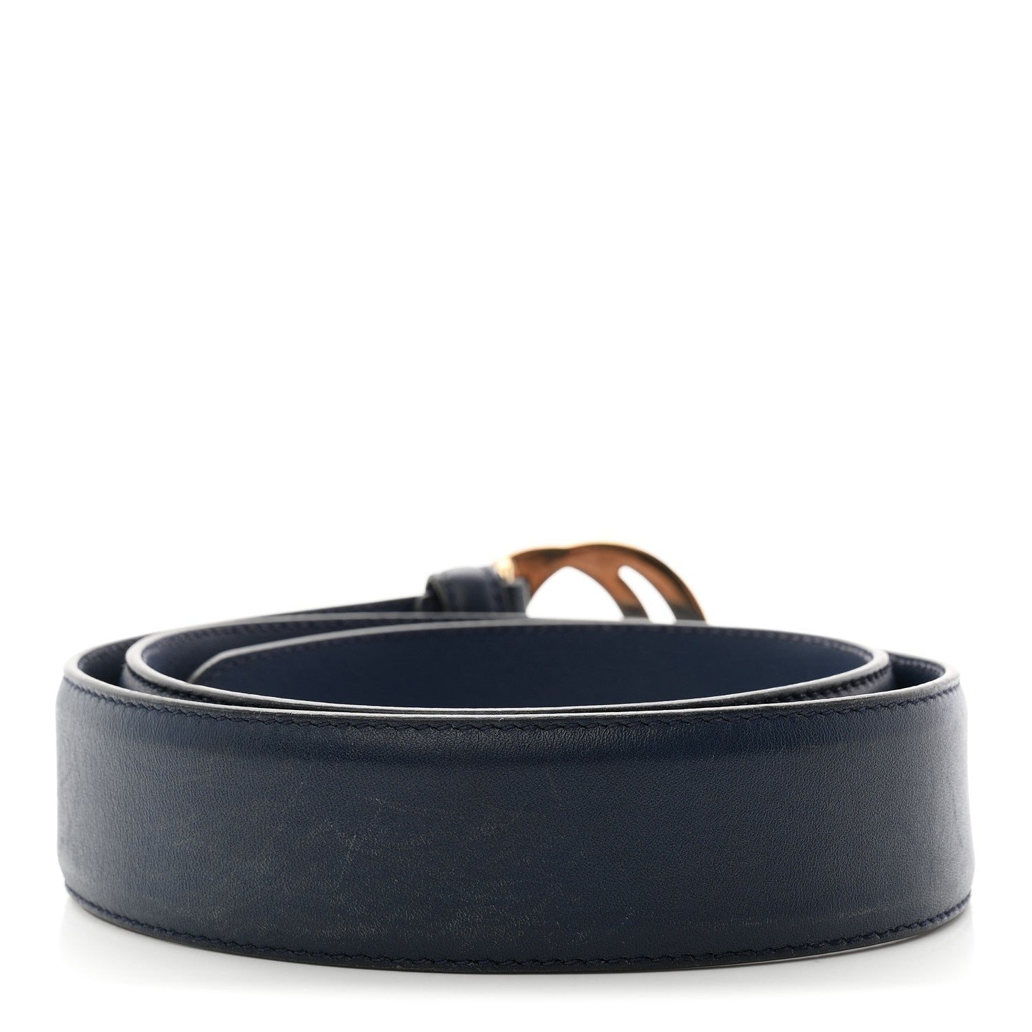 Gucci Moon Calfskin Interlocking G 37mm Belt 75 30 Cobalt Blue 2 of 5