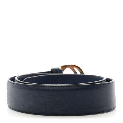 Gucci Moon Calfskin Interlocking G 37mm Belt 75 30 Cobalt Blue 2 of 5