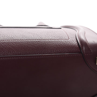 Celine Goatskin Calfskin Micro Luggage Burgundy 8 of 9