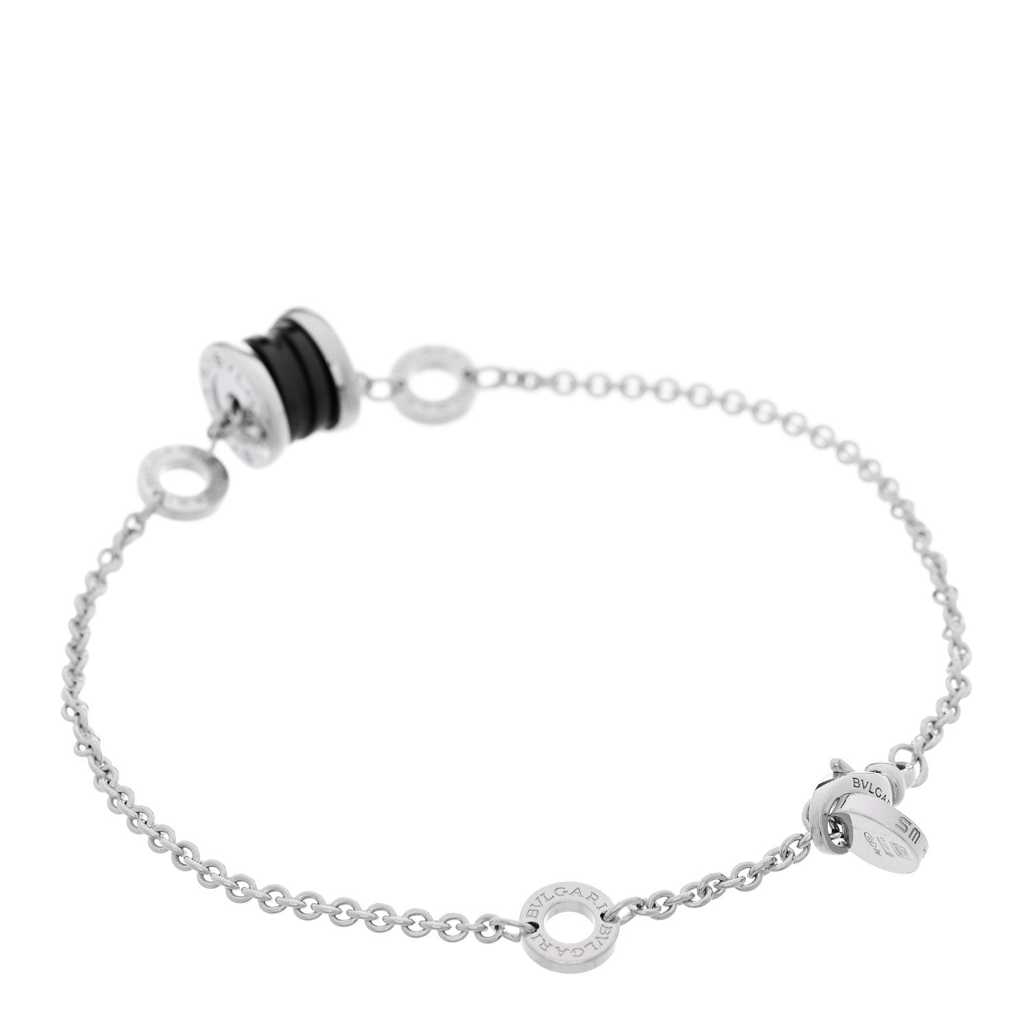 Bulgari Sterling Silver Black Ceramic Save the Children Bracelet SM 2 of 6