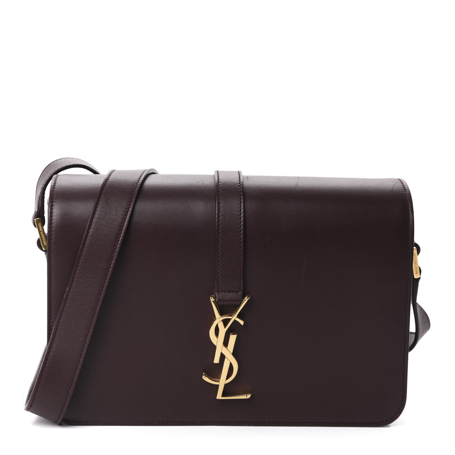 Saint Laurent Smooth Calfskin Medium Classic Monogram Universite Bag Amaranto 1 of 10