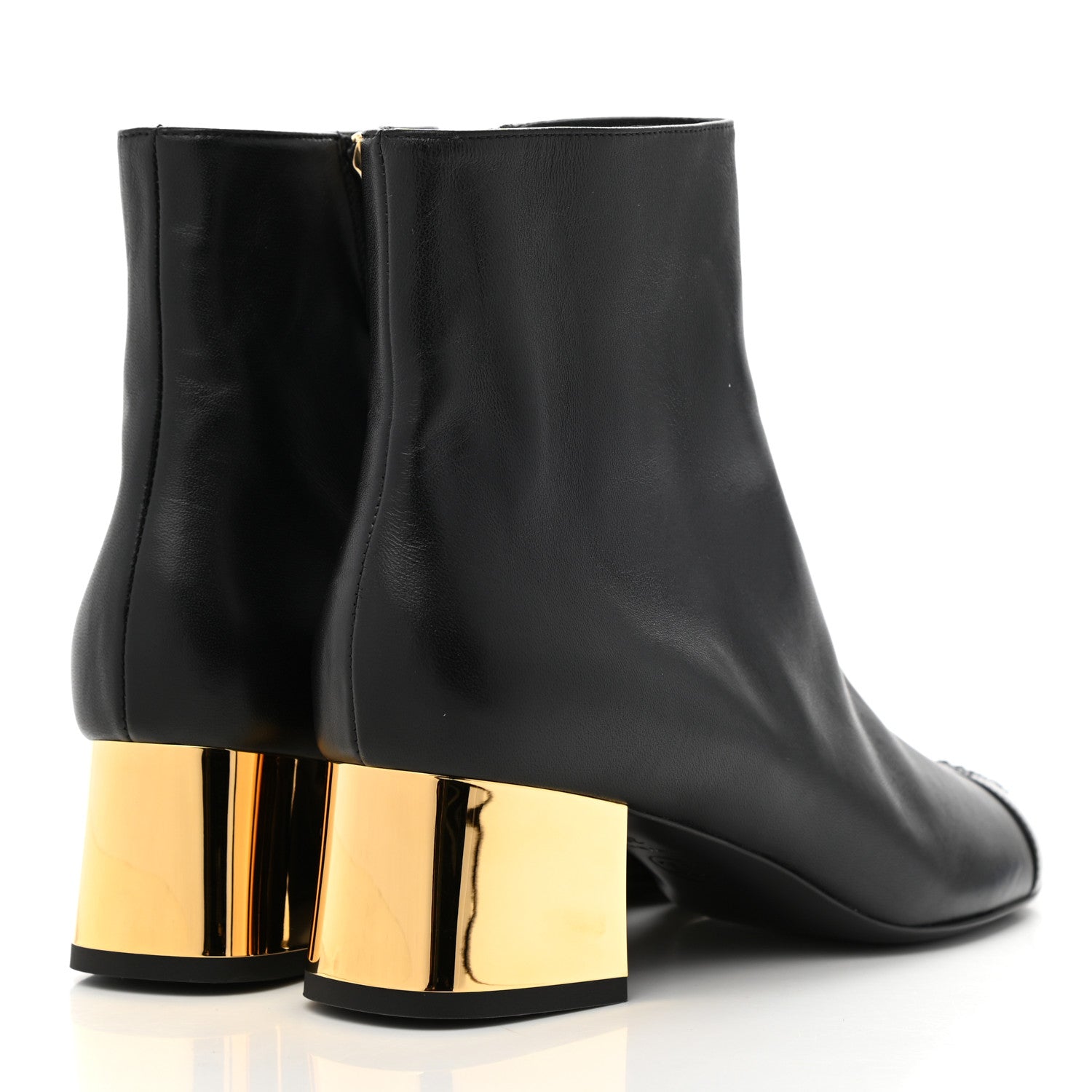 Chanel Mixed Fibers Lambskin Patent Calfskin Convertible High Boots 36.5 Black 10 of 16