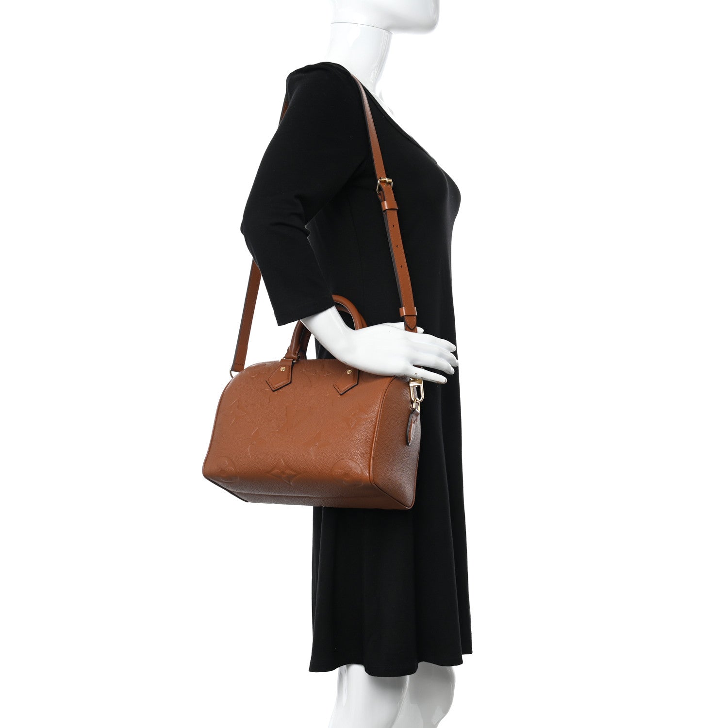 Louis Vuitton Empreinte Monogram Giant Speedy Bandouliere 25 Cognac 2 of 9