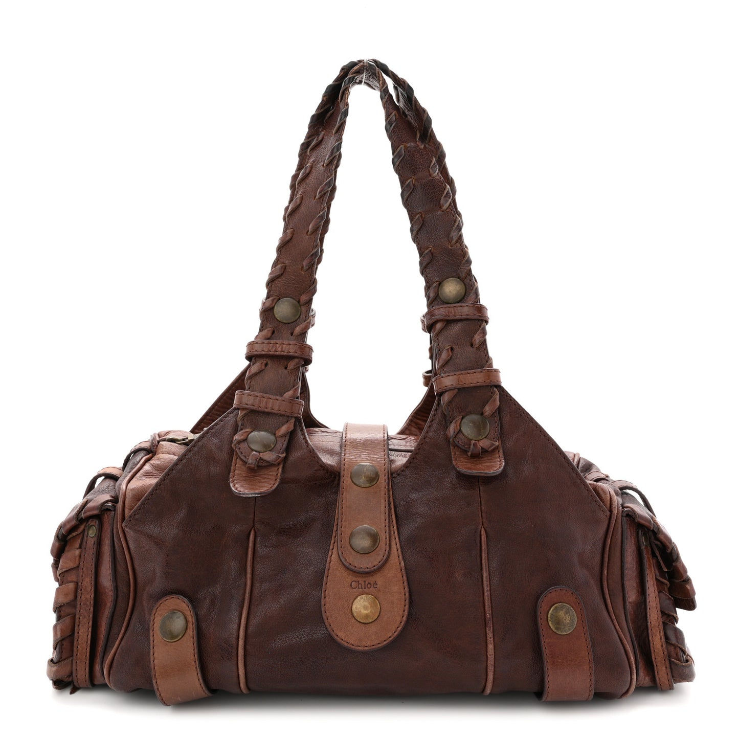 Calfskin Silverado Shoulder Bag Chocolate