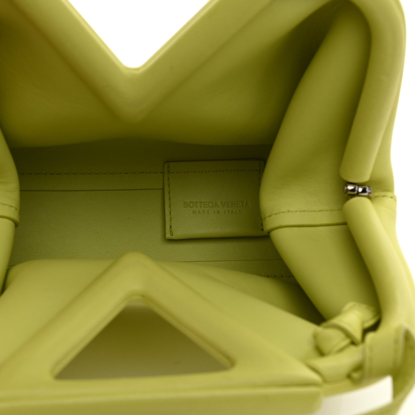 Calfskin Small The Point Triangle Bag Seagrass