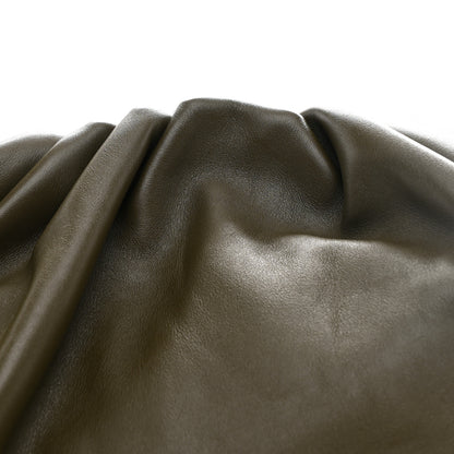 Bottega Veneta Smooth Butter Calf The Pouch Oversized Clutch Kaki Fondent 8 of 10