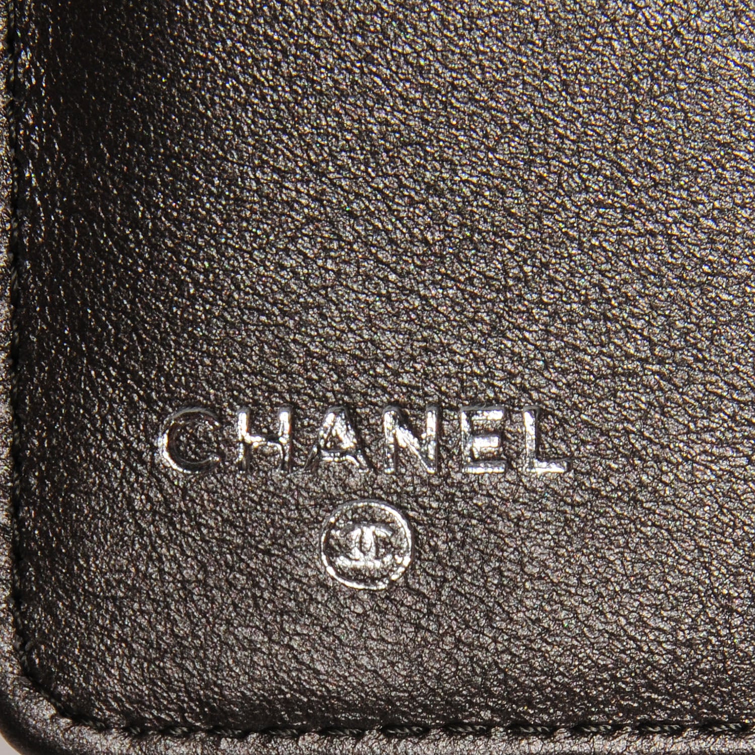 Chanel Caviar Yen Wallet Dark Silver 6 of 9