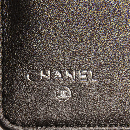 Chanel Caviar Yen Wallet Dark Silver 6 of 9