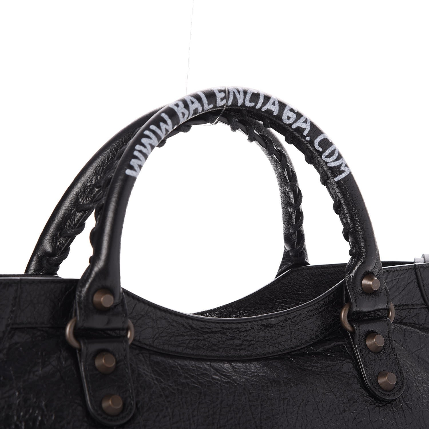 Balenciaga Agneau Arena Graffiti Short Strap Classic Hardware City Black White 10 of 10
