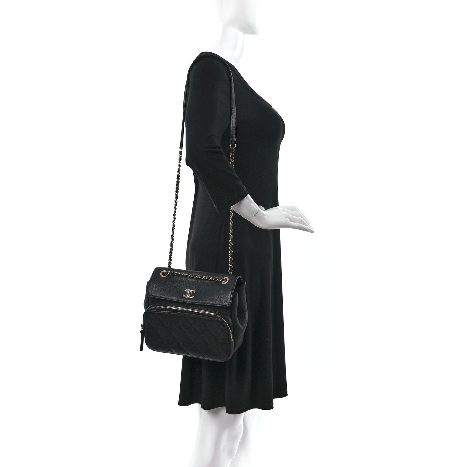 Chanel Caviar Quilted Business Affinity Messenger Flap Black 2 of 9