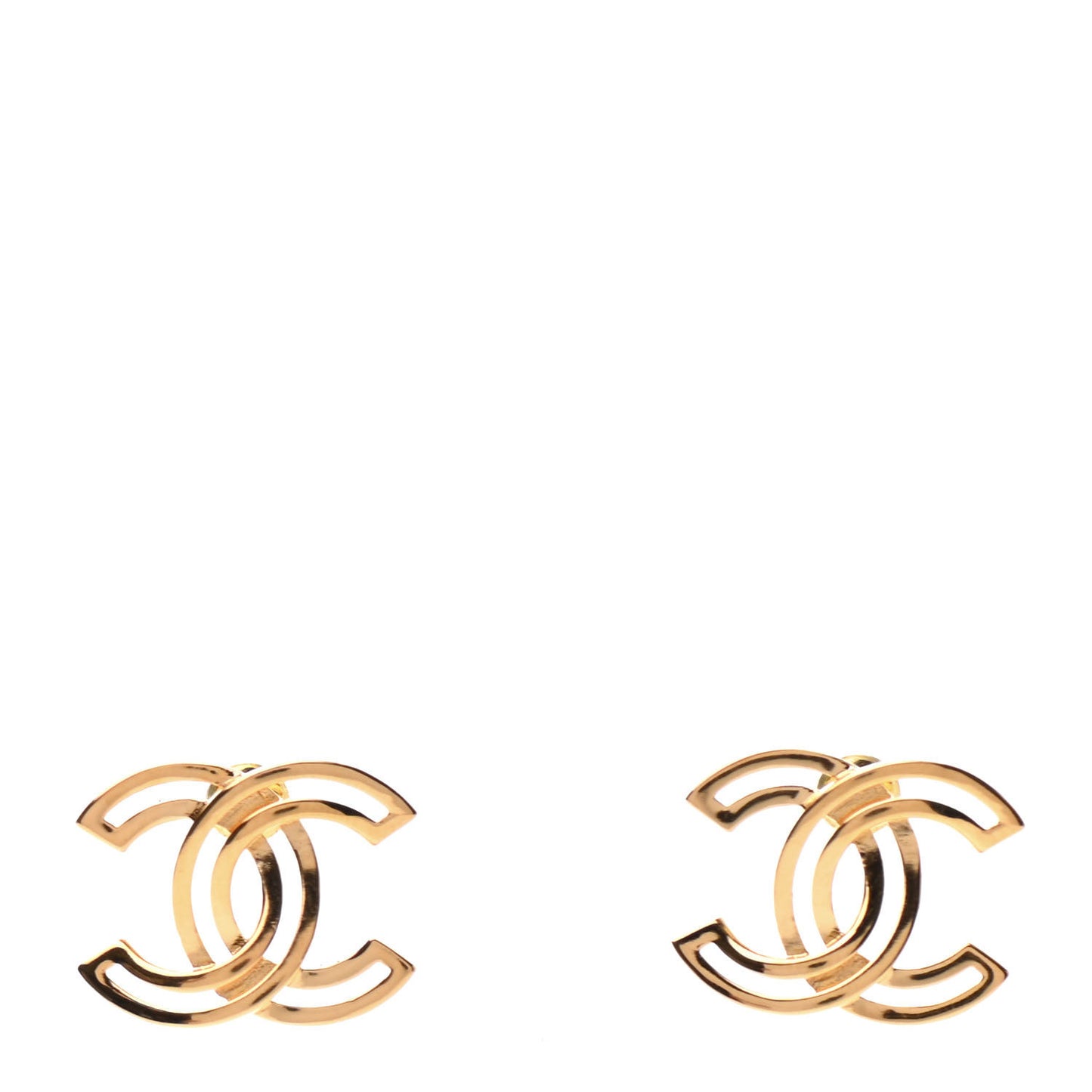 Metal Obazine CC Earrings Gold