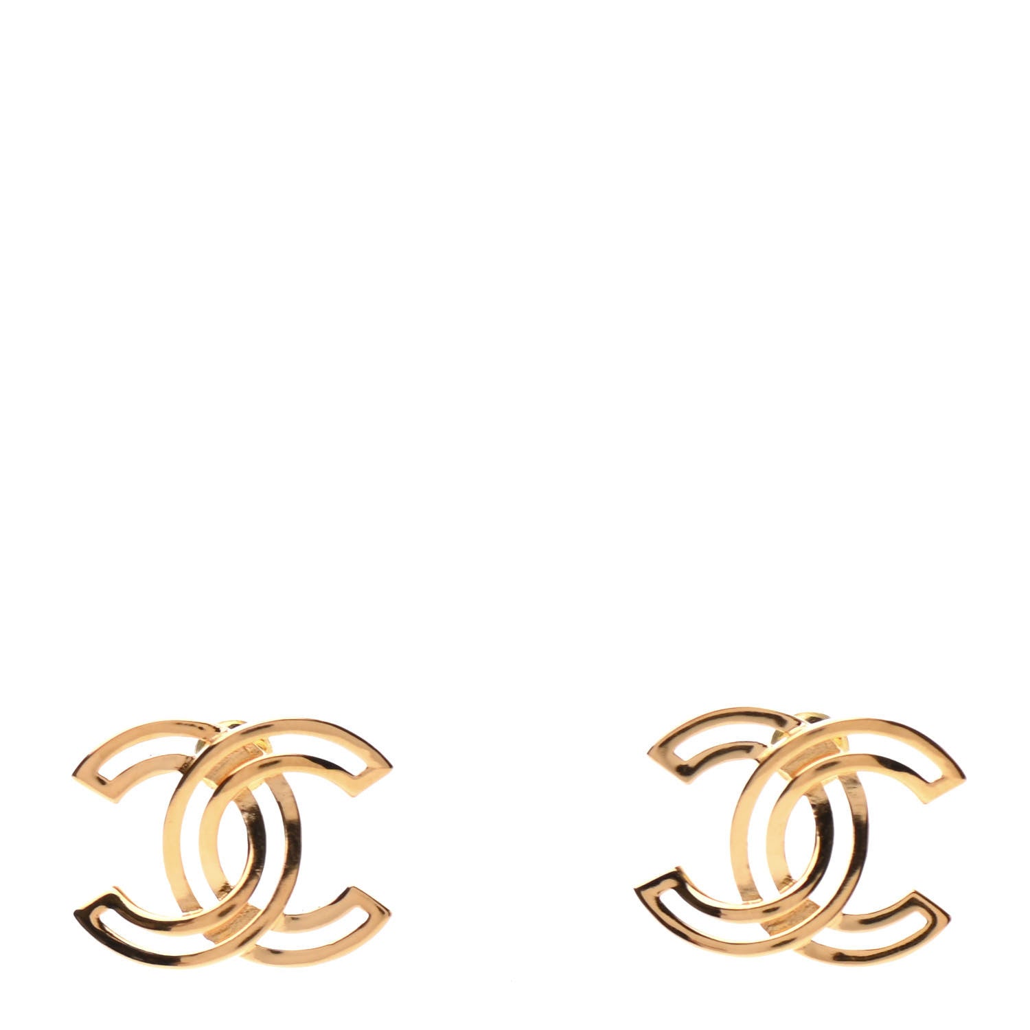 Chanel Metal Obazine CC Earrings Gold 1 of 5