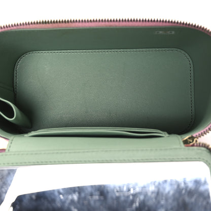 Chanel Lambskin Quilted Small Top Handle Vanity Case With Chain  Lilac Light Green 5 of 10