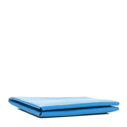 Hermes Chevre Mysore Verso Calvi Card Case Bleu Frida Cuivre 4 of 9