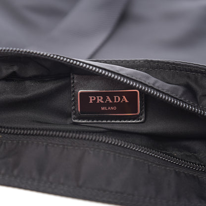 Prada Nylon Flat Messenger Bag Black 5 of 8