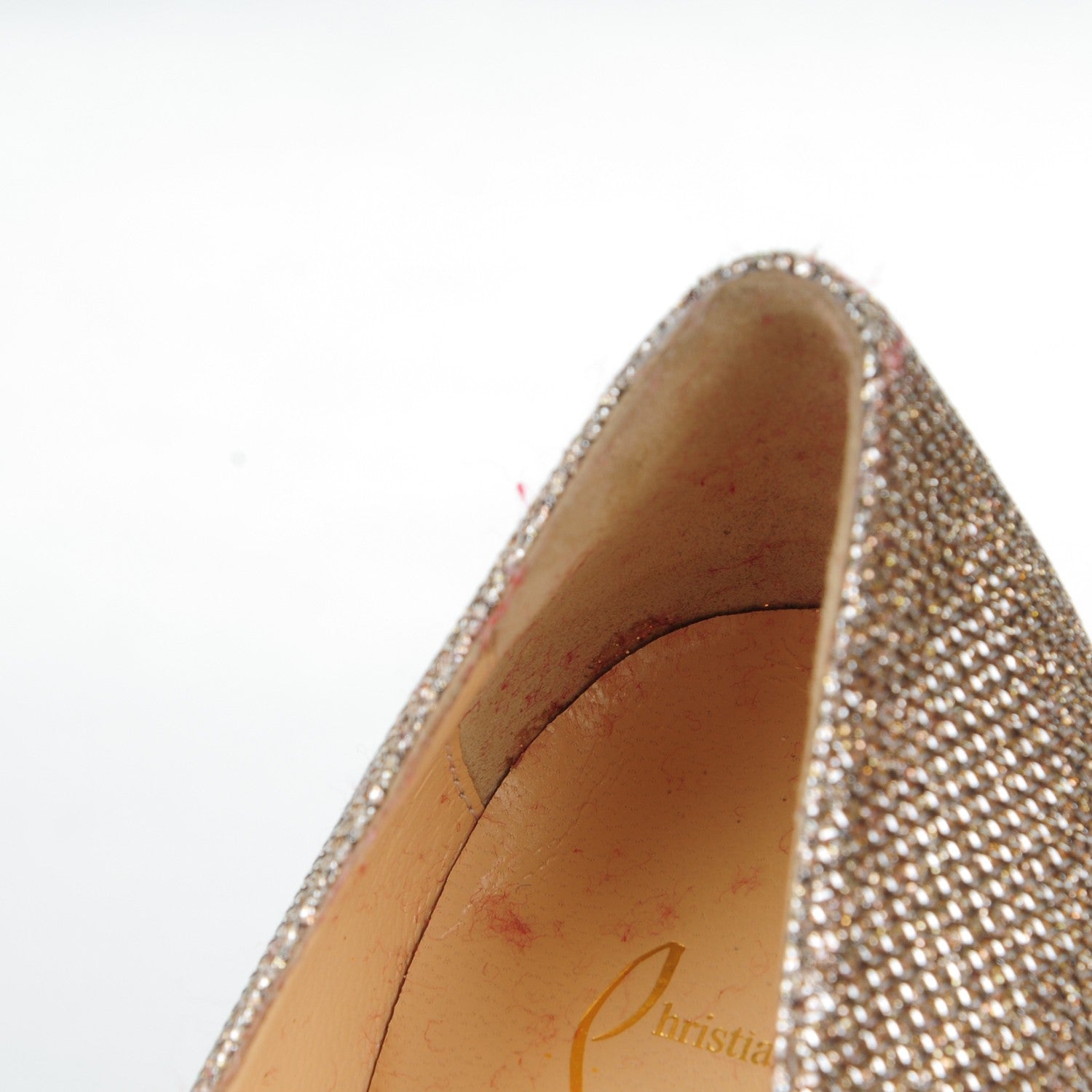 Christian Louboutin Glitter Fabric Altareva 160 Pumps 36 Gold 10 of 11