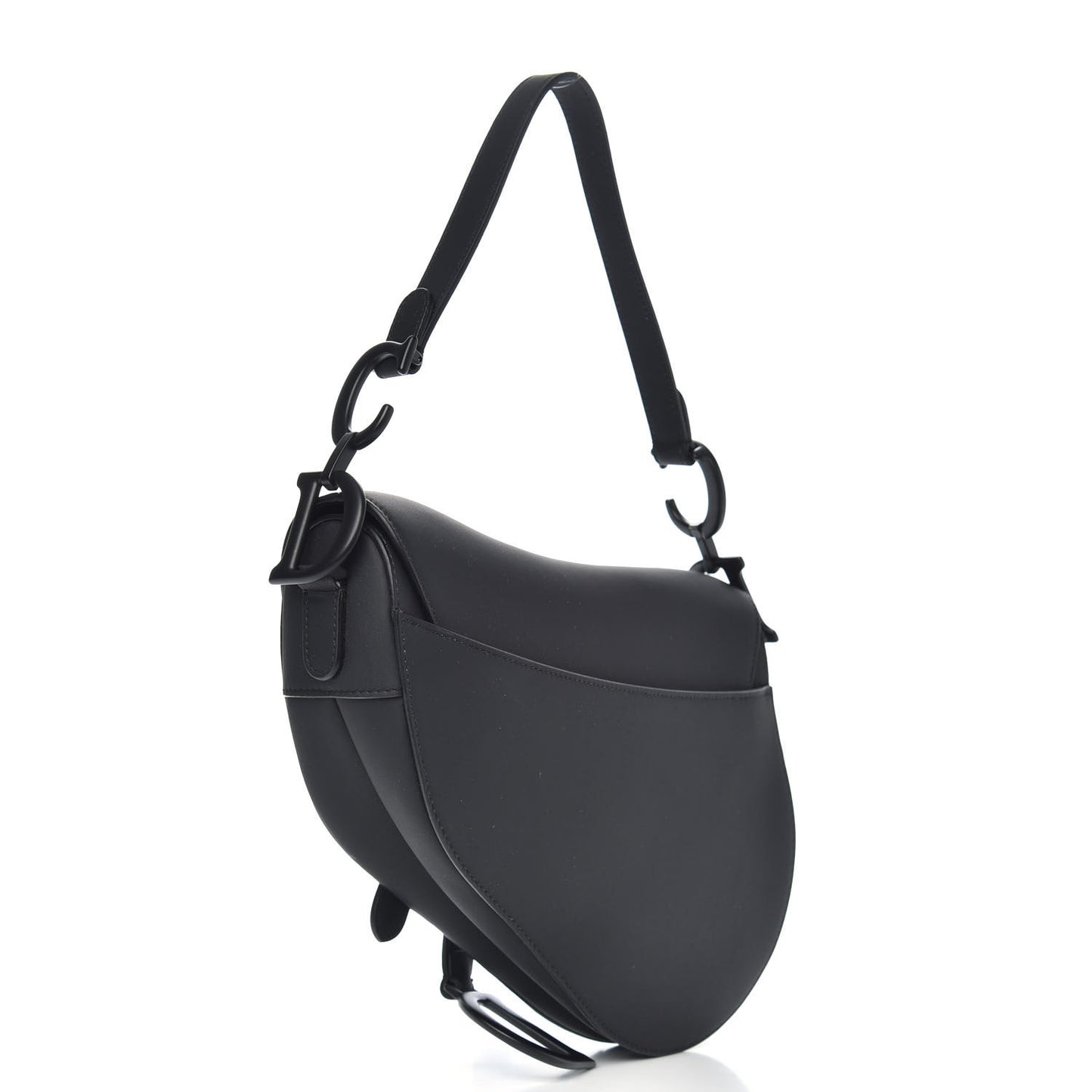 Ultra Matte Calfskin Saddle Bag Black