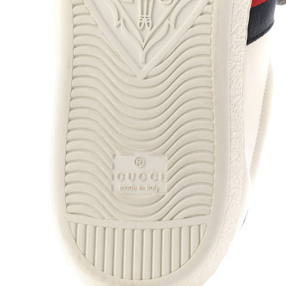 Gucci Calfskin Ayers Web Blind for Love Embroidered Mens Ace Sneakers 10 White 6 of 8