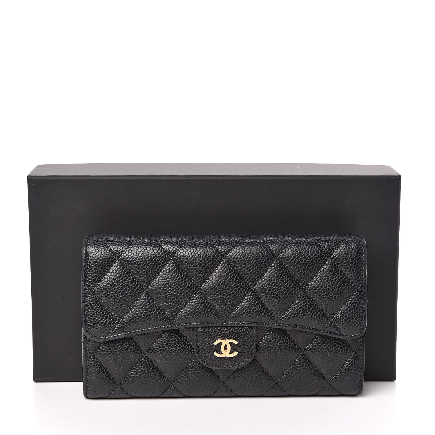 Chanel Caviar Quilted Large Flap Wallet Black 9 of 9