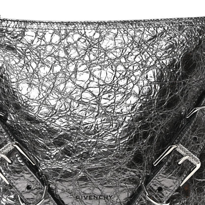 Givenchy Metallic Calfskin Small Voyou Bag Silver 8 of 10