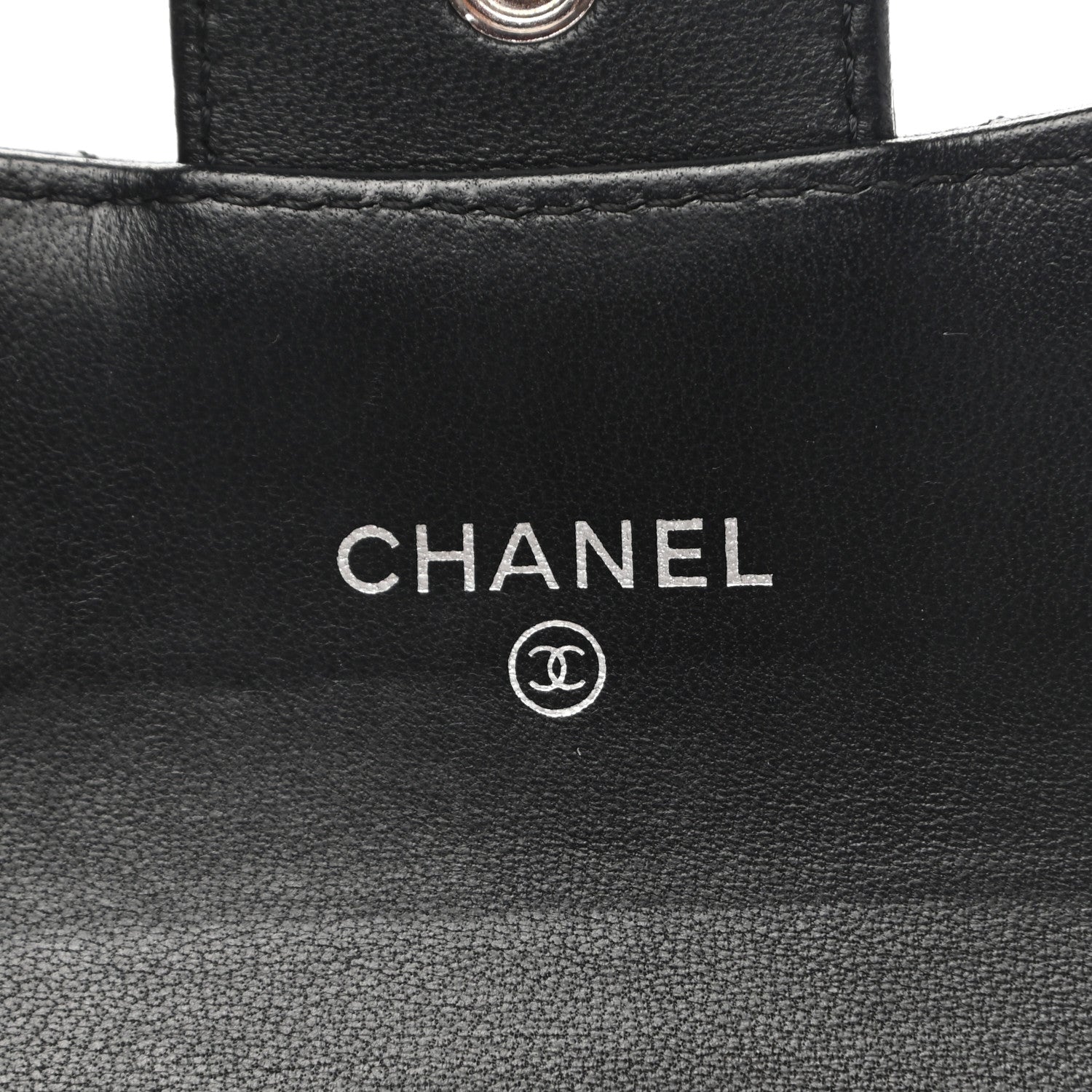 Chanel Lambskin Quilted Flap Card Holder Wallet Black 6 of 13