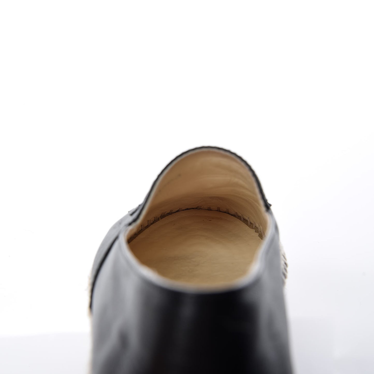 Lambskin Canvas Cap Toe CC Espadrilles 37 Black