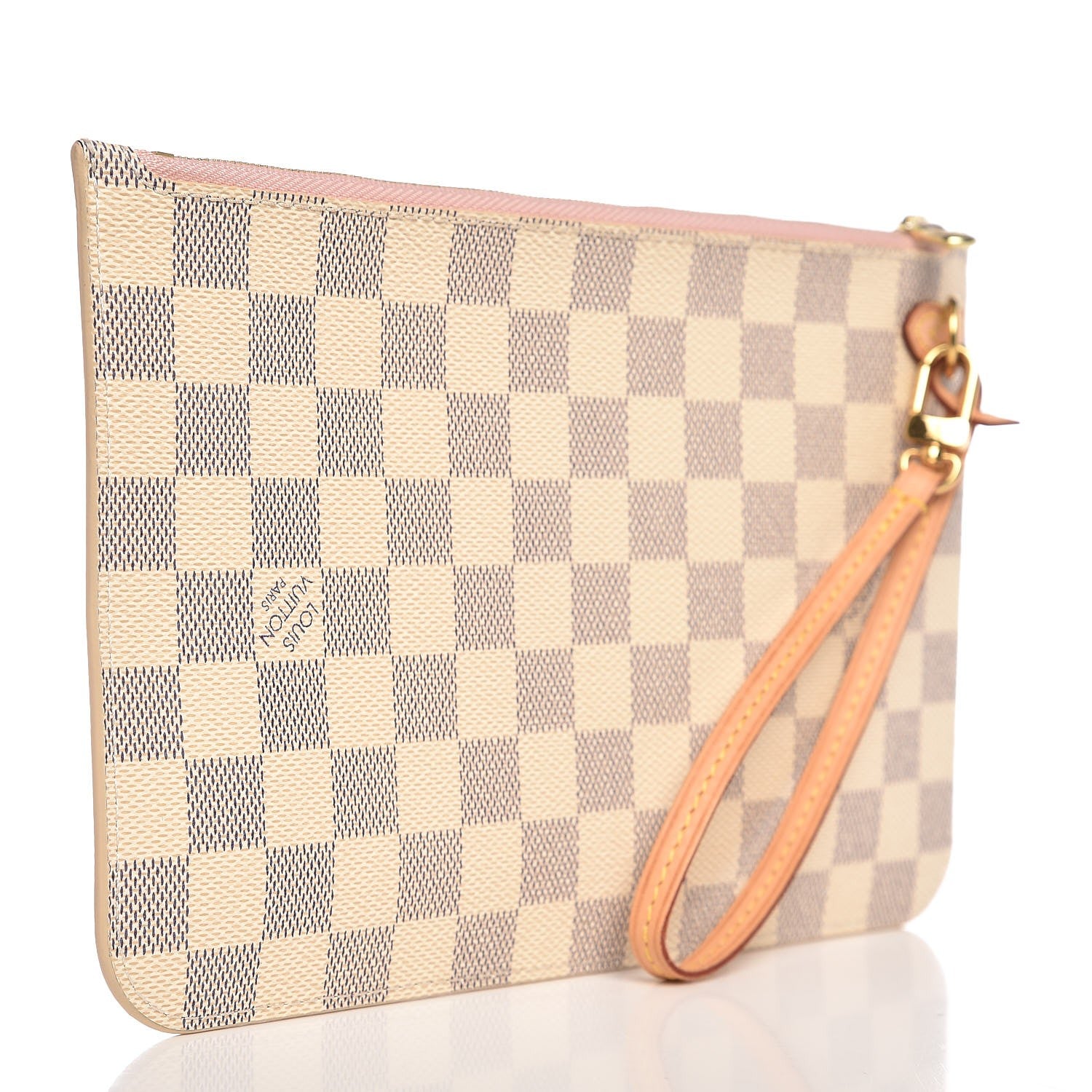Louis Vuitton Damier Azur Neverfull MM GM Pochette Rose Ballerine 3 of 7