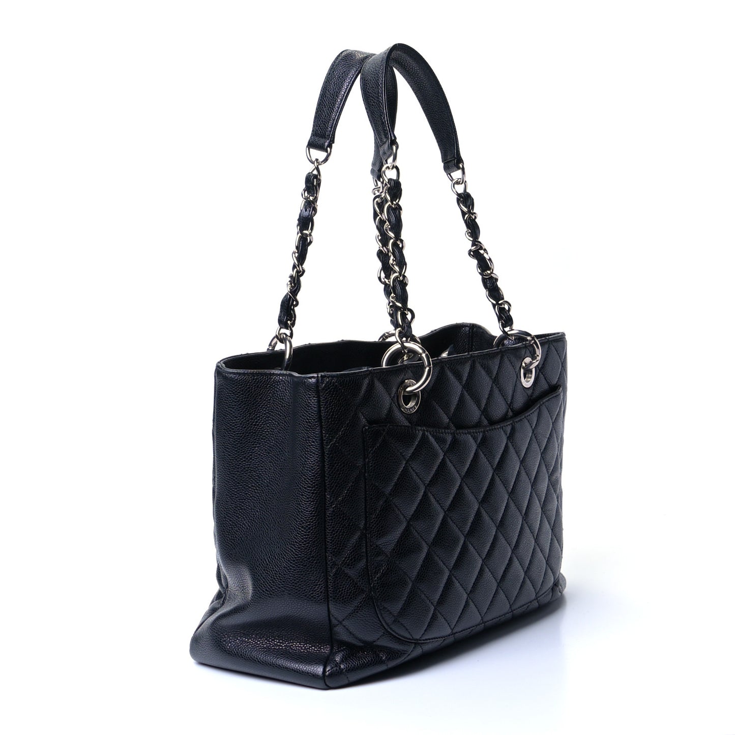 Caviar Quilted Grand Shopping Tote GST Black