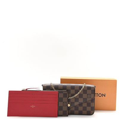 Louis Vuitton Damier Ebene Pochette Felicie Chain Wallet 11 of 11