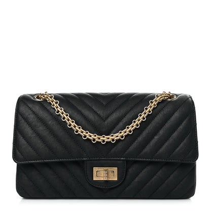 Chanel Sheepskin Chevron Quilted 2.55 Reissue 225 Flap Black 1 of 9