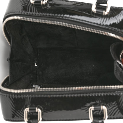 Chanel Patent Quilted Travel Kit Vanity Case Black 5 of 11