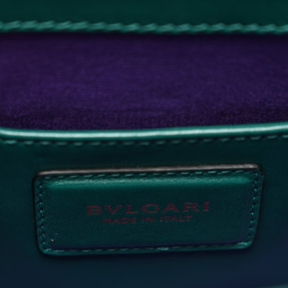 Bulgari Calfskin Small Serpenti Forever Snake Strap Crossbody Bag Emerald Green 6 of 11