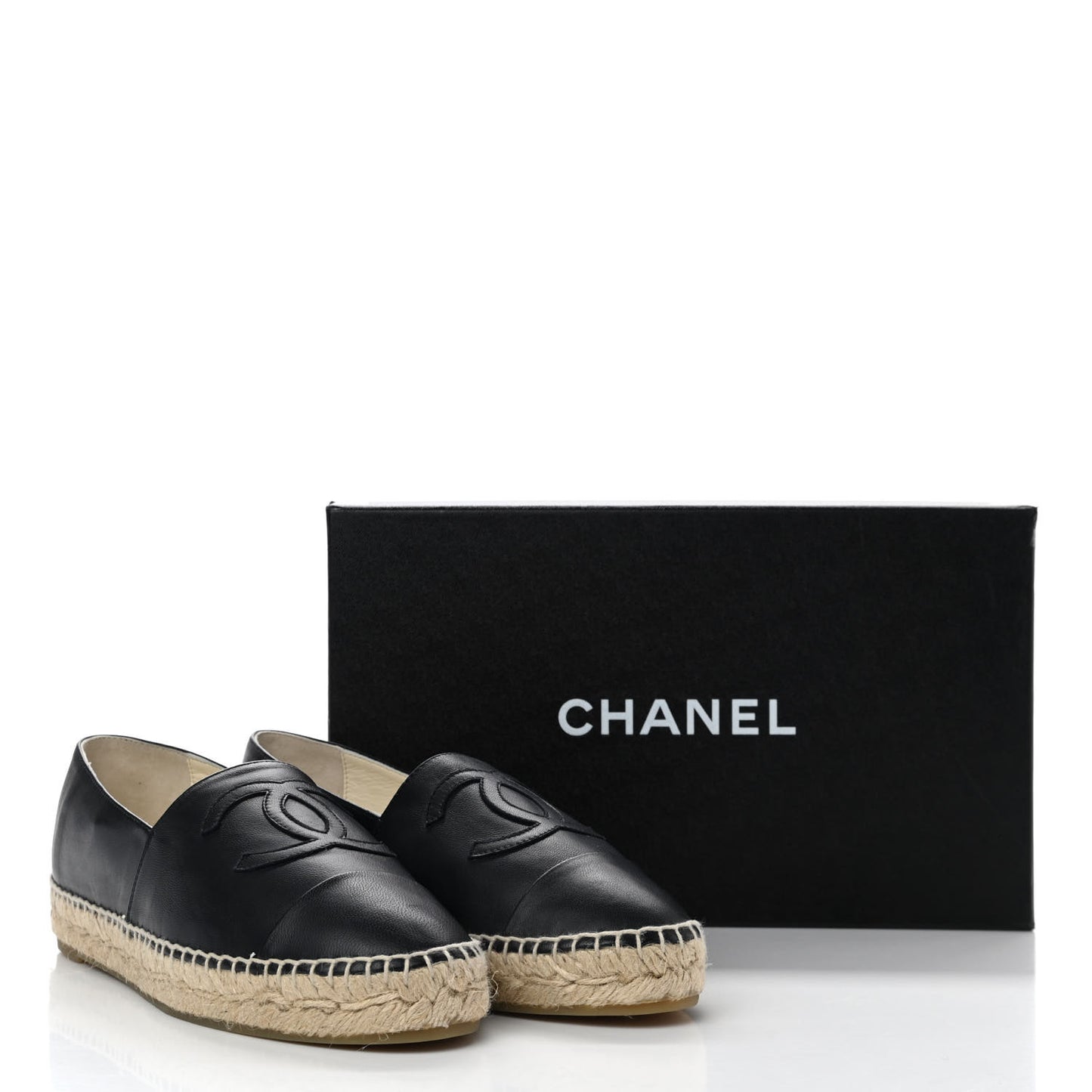 Lambskin CC Espadrilles 39 Black