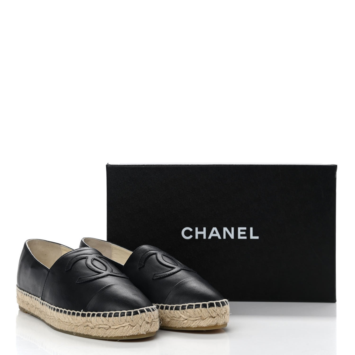 Chanel Lambskin CC Espadrilles 39 Black 11 of 11