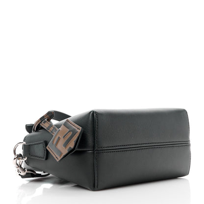 Fendi Vitello Dolce Bi-Color FF 1974 Embossed Mini By The Way Boston Bag Black Maya 4 of 13
