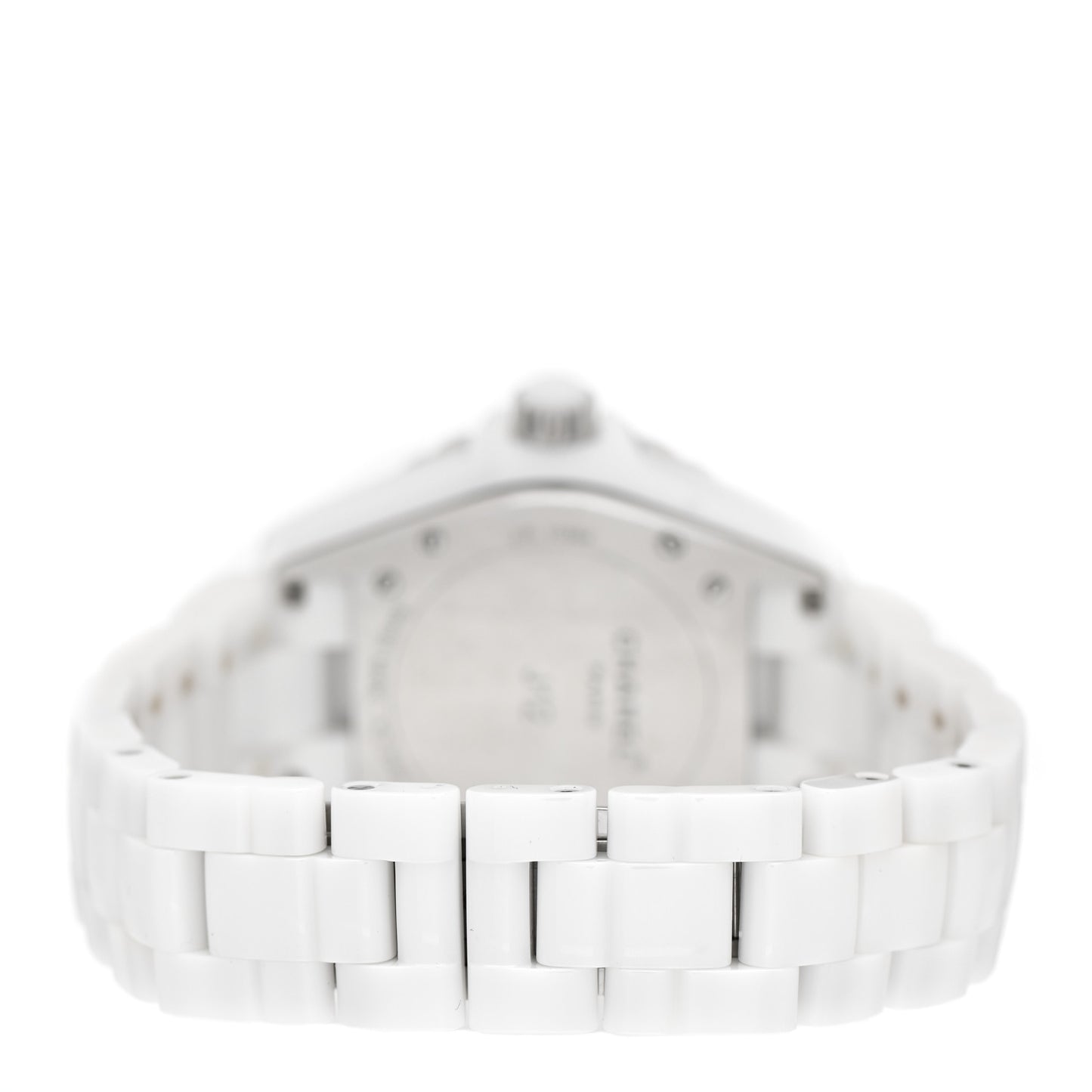 Stainless Steel Ceramic Diamond 38mm J12 Quartz Watch White