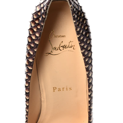 Christian Louboutin Watersnake Decollete 554 85 Pumps 37 Brown 7 of 12