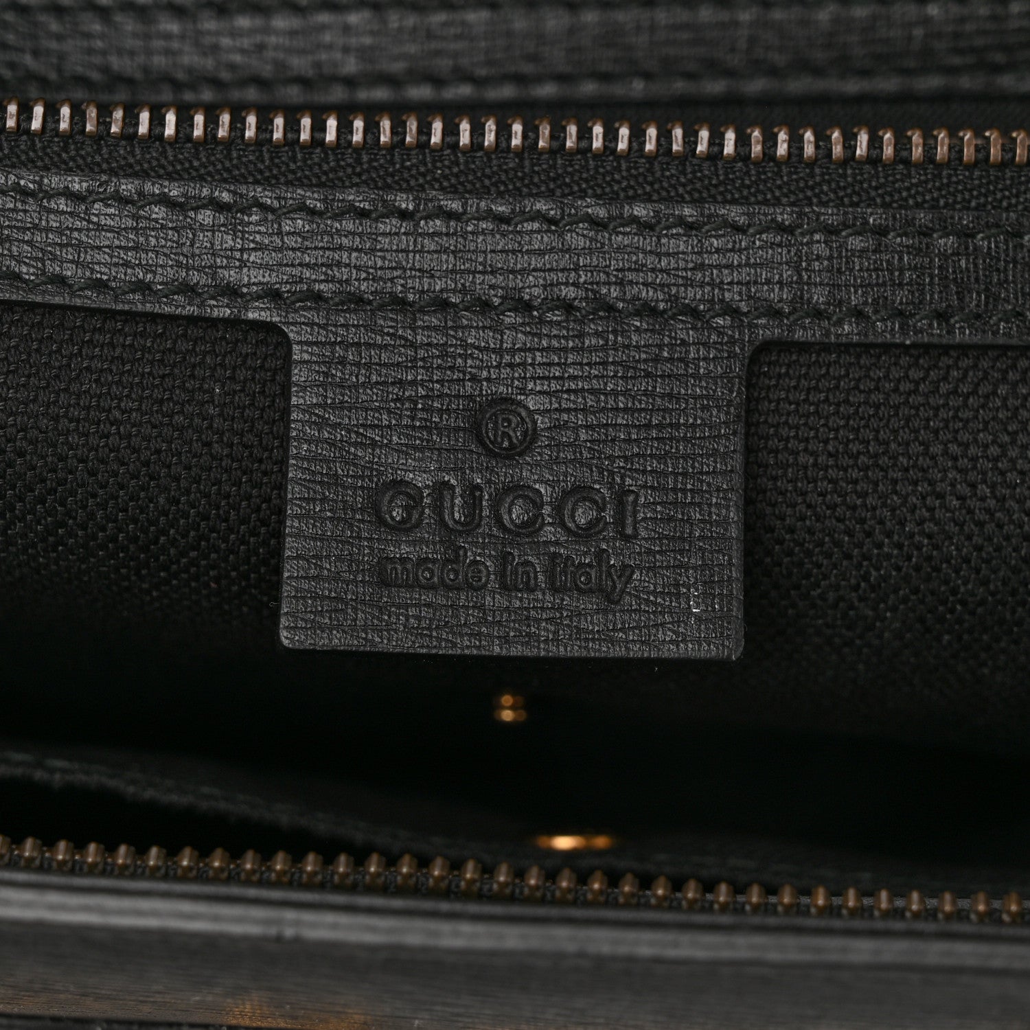 Gucci Textured Calfskin Large Bright Bit Tote Black 5 of 11