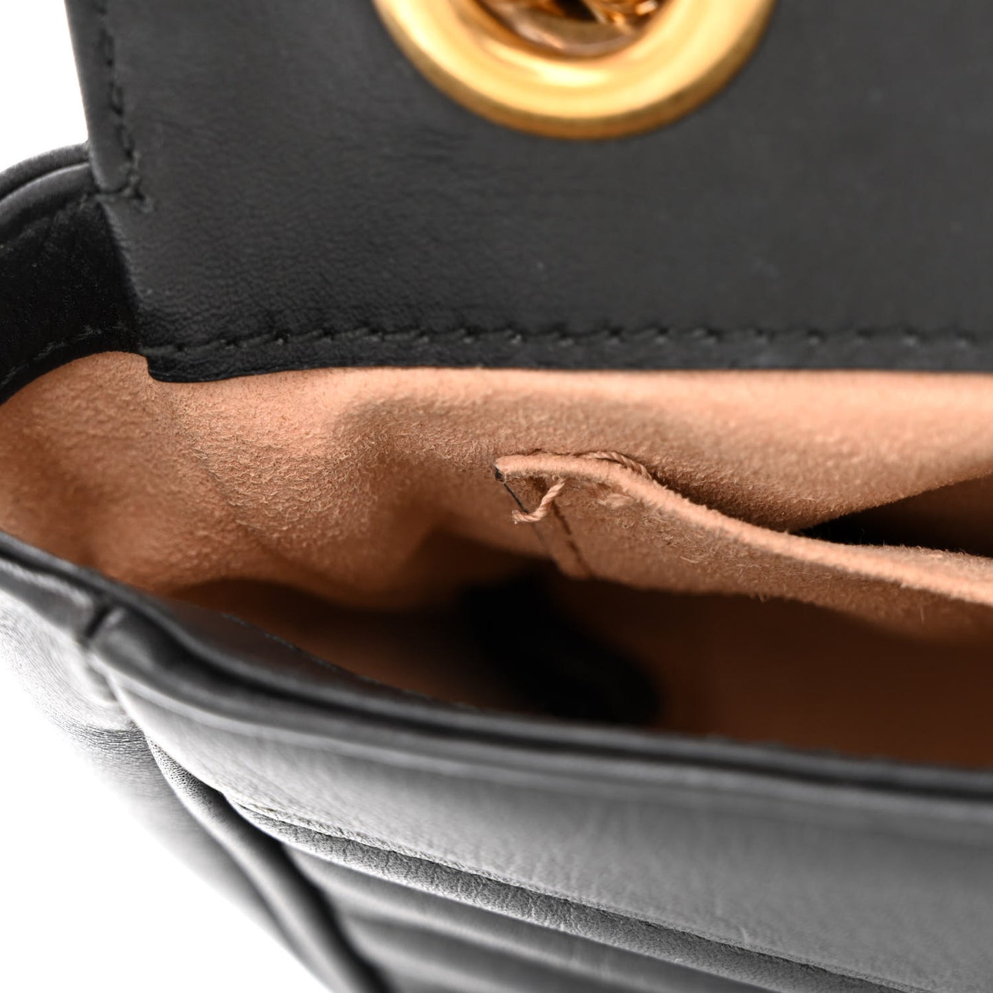 Calfskin Matelasse Mini GG Marmont Shoulder Bag Black
