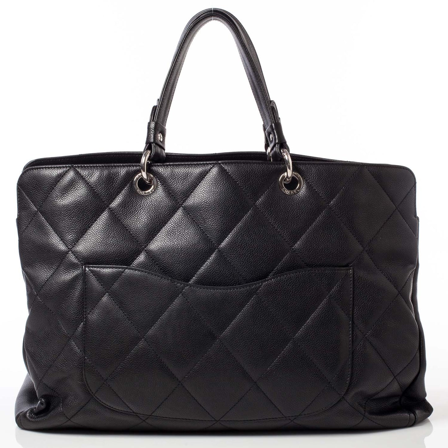Caviar Quilted XL Tote Black