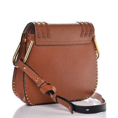 Chloe Calfskin Braided Medium Hudson Shoulder Bag Caramel 3 of 9