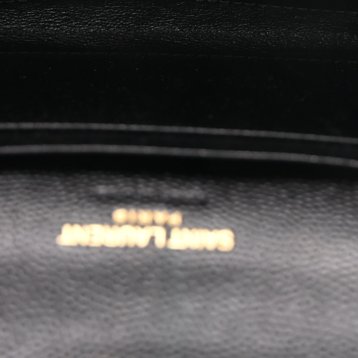 Saint Laurent Grain De Poudre Matelasse Chevron Small Monogram Envelope Wallet Black 5 of 7