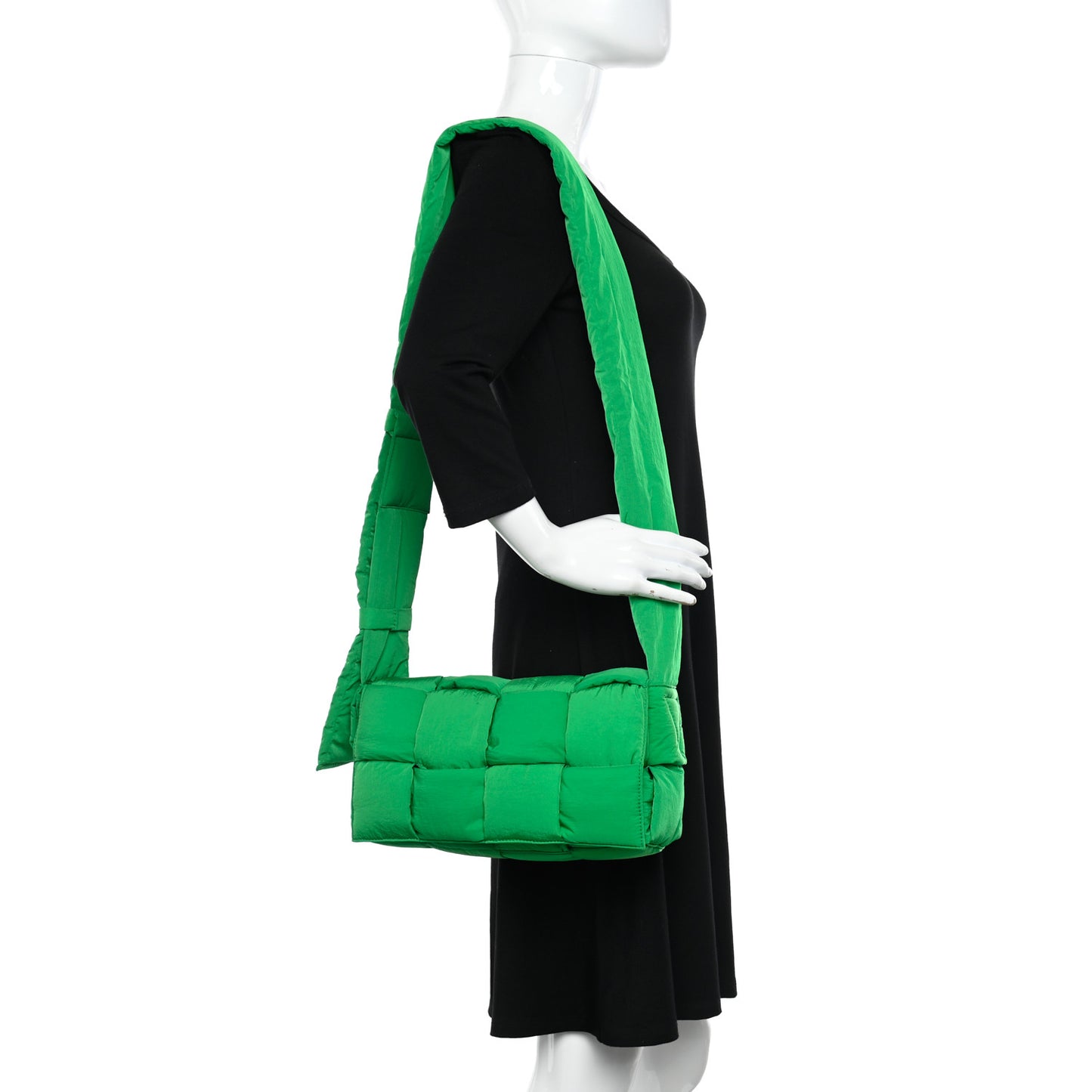 Nylon Intrecciato Padded Tech Cassette Bag Parakeet