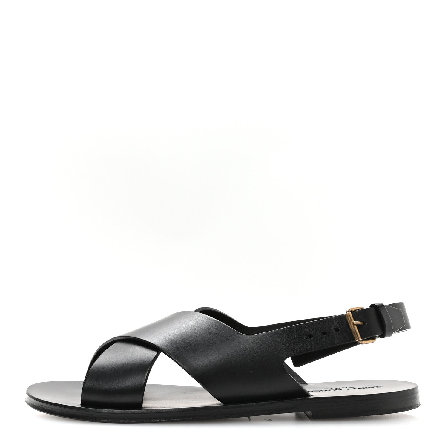 Saint Laurent Calfskin Mens Mojave Sandals 43 Black 1 of 9