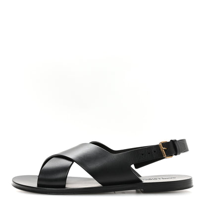 Saint Laurent Calfskin Mens Mojave Sandals 43 Black 1 of 9