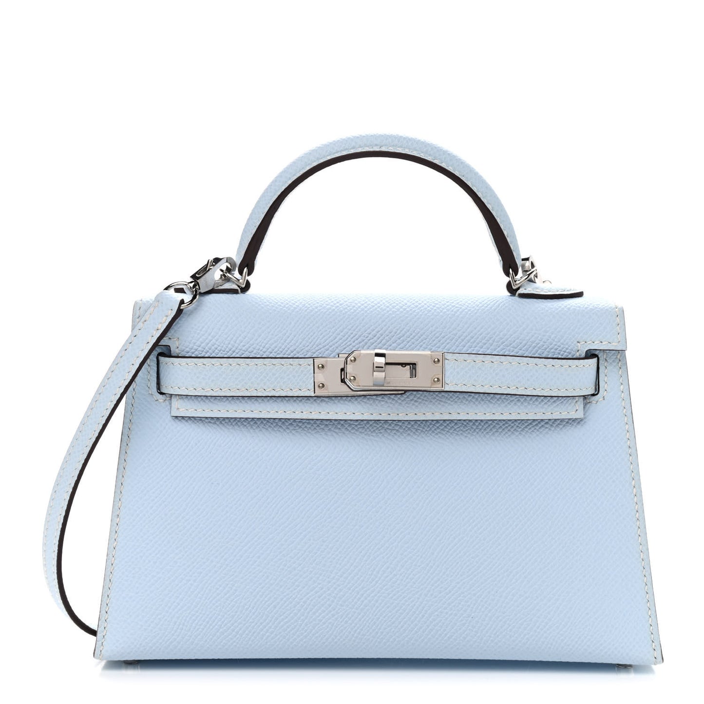 Epsom Mini Kelly Sellier 20 Bleu Brume