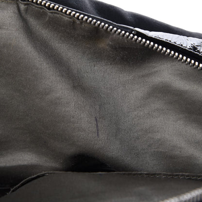 Chanel Lambskin Patent Calfskin Brooklyn Patchwork Hobo Black 9 of 9