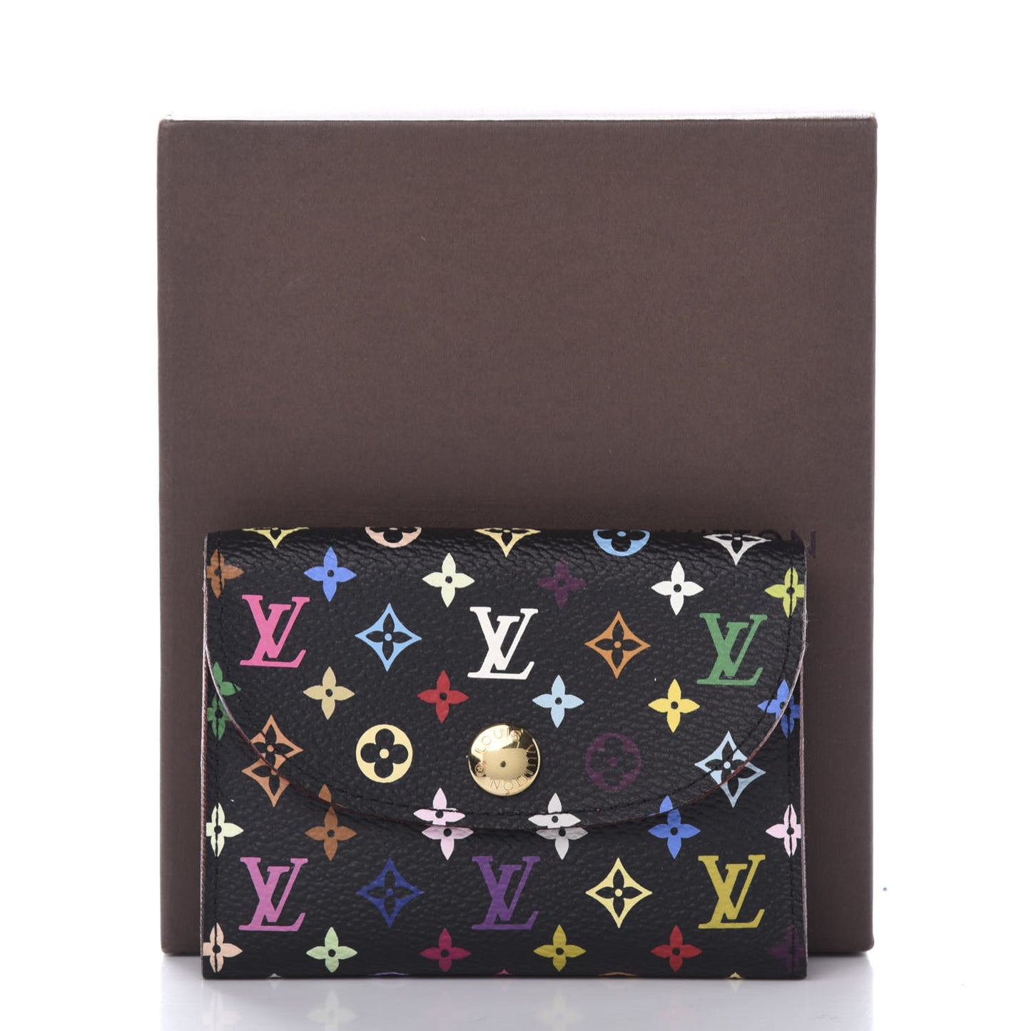 Monogram Multicolor Business Card Holder Black Grenade