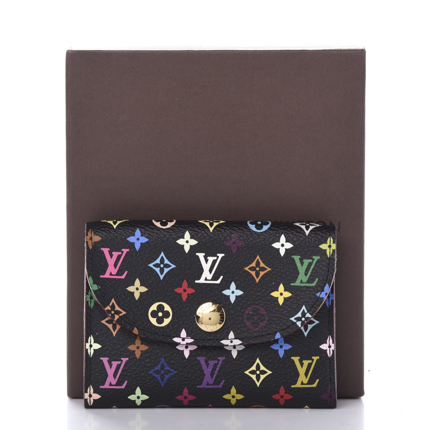 Louis Vuitton Monogram Multicolor Business Card Holder Black Grenade 10 of 10